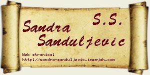 Sandra Sanduljević vizit kartica